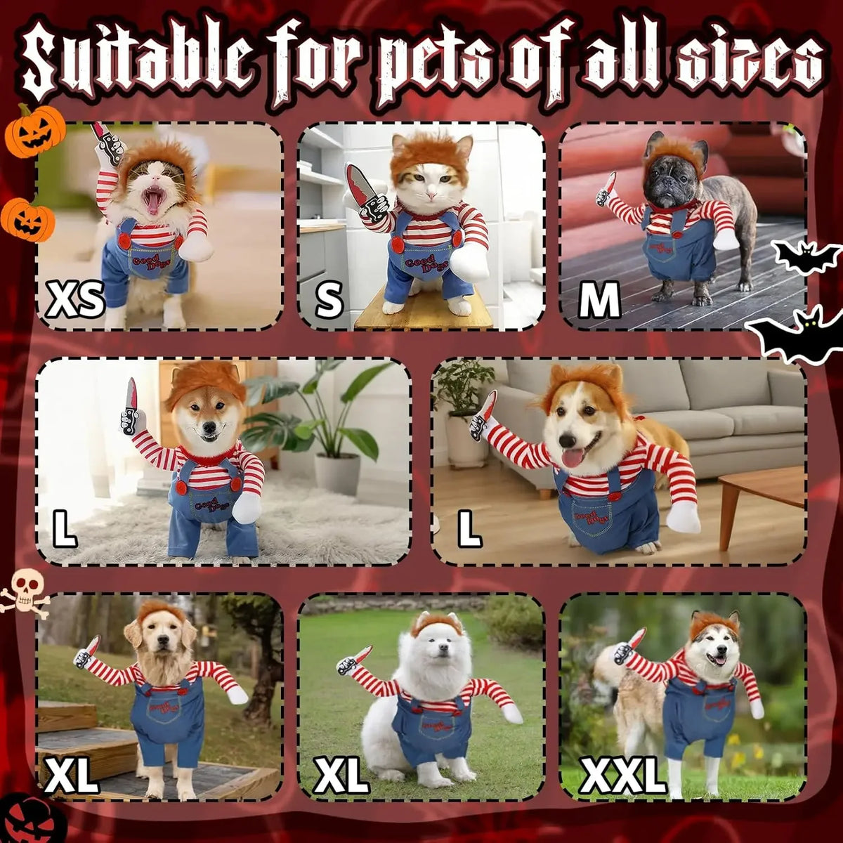 Dog Halloween Costume - Pet Deadly Doll
